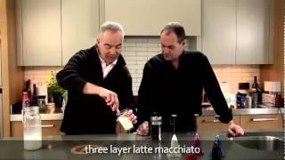 aerolatte  milk frother makes three layer caffè latte macchiato [upl. by Alodie78]