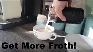 How to Get More Froth from Your Nespresso Coffee Aeroccino  Nespresso tips and help [upl. by Corvese686]